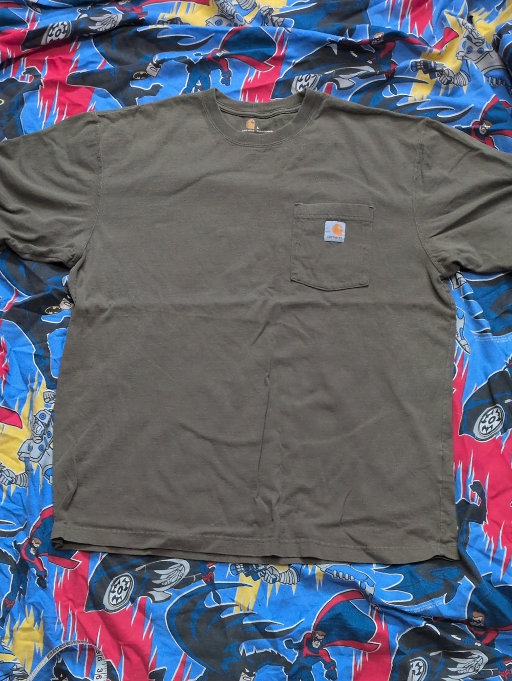 3/30 Carhartt Green Work Wear Pocket Tee
